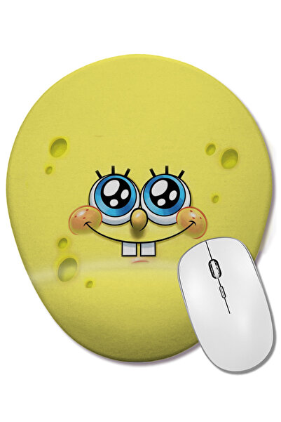 BASKI DÜNYASI Sünger Bob Sponge Bob 07 Bilek Destekli Oval Mouse Pad