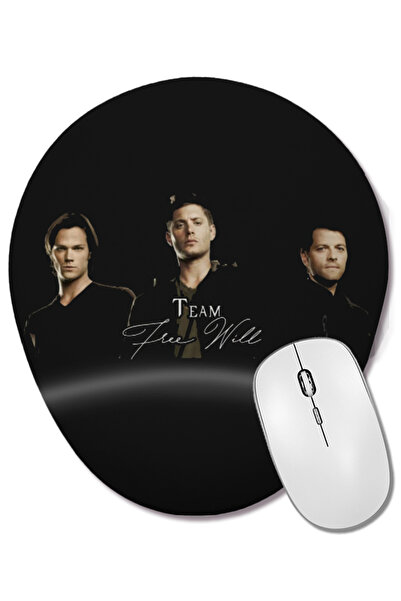 BASKI DÜNYASI Supernatural Team Free Will Mouse Pad oval cu suport pentru înc...