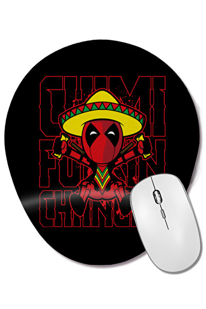 BASKI DÜNYASI Mouse Pad oval Deadpool cu suport pentru încheietura mâinii