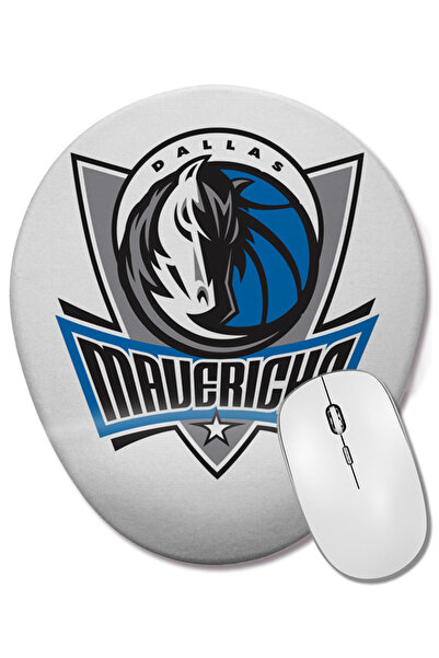 BASKI DÜNYASI Mouse Pad oval Dallas Mavericks cu suport pentru încheietura mâ...