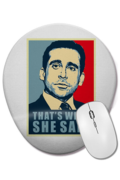 BASKI DÜNYASI Mouse Pad oval cu suport pentru încheietura mâinii, așa cum a s...