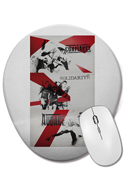 BASKI DÜNYASI Οβάλ ποντίκι ποντικοπληκτροποιητής με υποστήριξη καρπού Adf Rugby