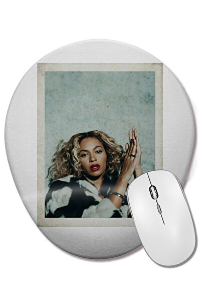 BASKI DÜNYASI Mouse Pad oval Beyonce cu suport pentru încheietura mâinii