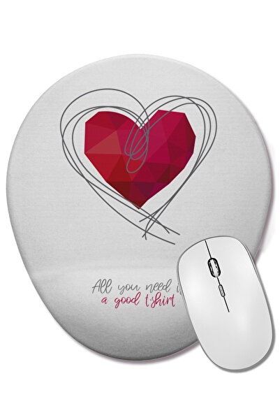 BASKI DÜNYASI All You Need Mouse Pad oval cu suport pentru încheietura mâinii