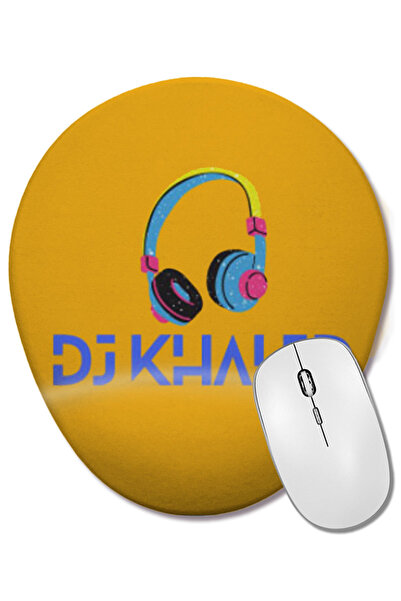 BASKI DÜNYASI Mouse Pad oval DJ Khaled cu suport pentru încheietura mâinii