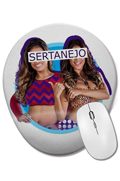 BASKI DÜNYASI Mouse Pad oval Coleguinhas Sertanejo cu suport pentru încheietura mâinii