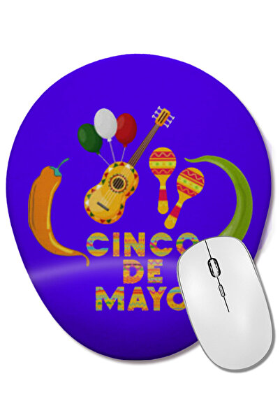 BASKI DÜNYASI Mouse Pad oval Cinco De Mayo 2021 cu suport pentru încheietura ...