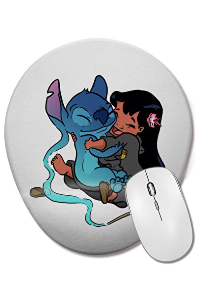 BASKI DÜNYASI Οβάλ ποντικοπίνακας με στήριγμα καρπού Expecto Ohana Patronus S...