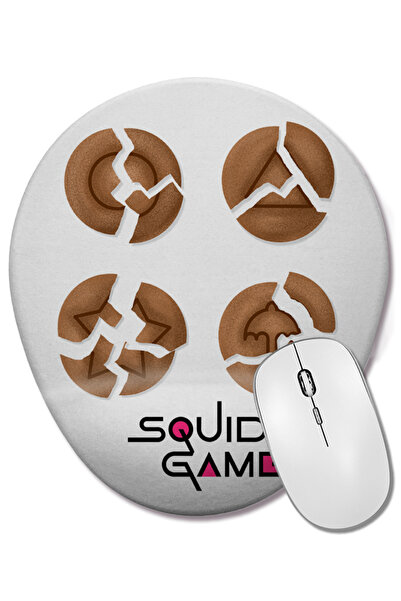 BASKI DÜNYASI Squid Game 04 Οβάλ ποντίκι με υποστήριξη καρπού