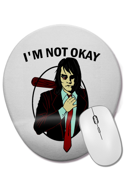 BASKI DÜNYASI My Chemical Romance 01 Mouse Pad oval cu suport pentru încheiet...