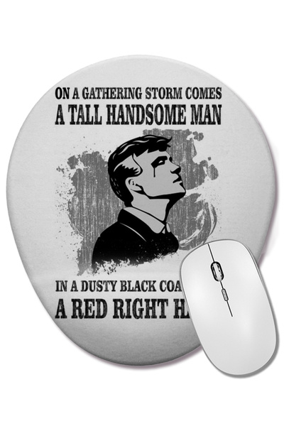 BASKI DÜNYASI Mouse Pad oval Peaky Blinders cu suport pentru încheietura mâinii