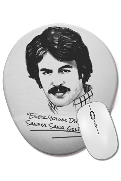 BASKI DÜNYASI Mouse Pad oval Ferdi Tayfur cu suport pentru încheietura mâinii