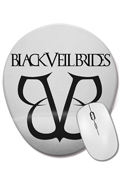 BASKI DÜNYASI Black Veil Brides Falling Reverse Eyes Set to Kill Asking Alexandria Mouse Pad oval cu suport pentru încheietura mâinii