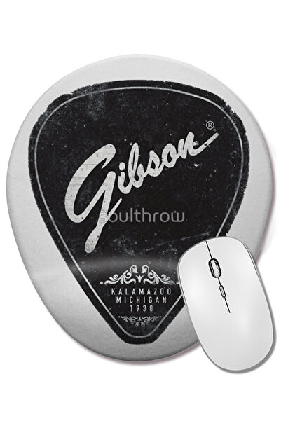 BASKI DÜNYASI Mouse Pad oval Gibson cu suport pentru încheietura mâinii