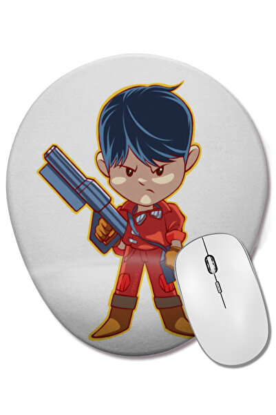 BASKI DÜNYASI Mouse Pad oval Akira Kaneda cu suport pentru încheietura mâinii