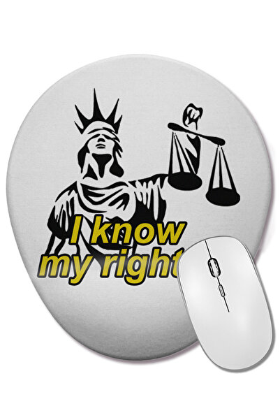 BASKI DÜNYASI Mouse Pad oval I Love Drum cu suport pentru încheietura mâinii