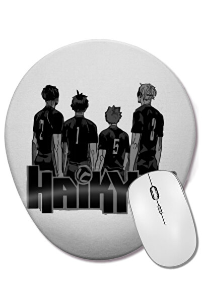 BASKI DÜNYASI Haikyuu 02 Mouse Pad oval cu suport pentru încheietura mâinii