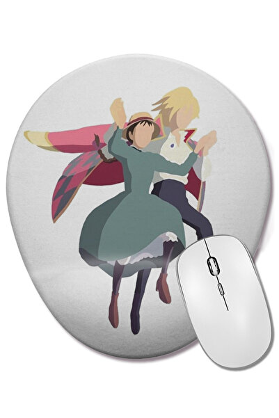 BASKI DÜNYASI Mouse Pad oval Howl's Moving Castle cu suport pentru încheietur...