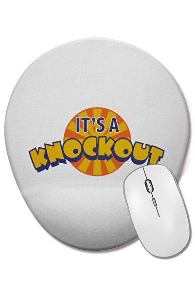 BASKI DÜNYASI Mouse Pad oval retro It's A Knockout cu suport pentru încheietura mâinii
