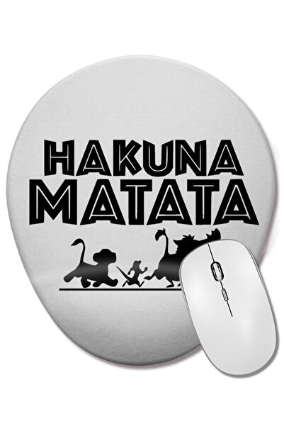 BASKI DÜNYASI Hakuna Matata 01 Οβάλ ποντίκι με υποστήριξη καρπού