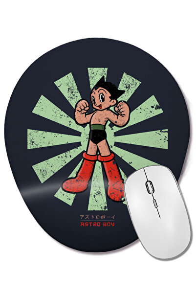 BASKI DÜNYASI Mouse Pad oval retro japonez Astro Boy cu suport pentru încheie...