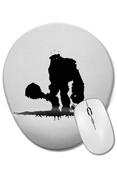 BASKI DÜNYASI Shadow Of The Colossus 03 Mouse Pad oval cu suport pentru încheietura mâinii