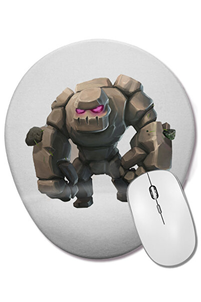 BASKI DÜNYASI Clash of Clans Clash Royale Golem Goblin Bilek Destekli Oval Mo...