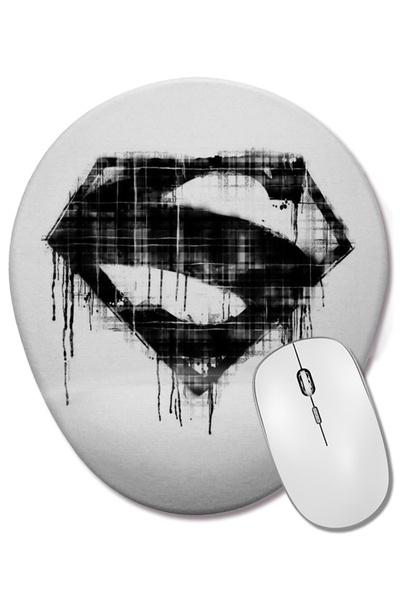 BASKI DÜNYASI Super Man Super Man Mouse Pad oval cu suport pentru încheietura...