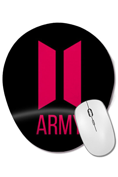 BASKI DÜNYASI Mouse Pad oval Bts Army GIFT Colors cu suport pentru încheietur...