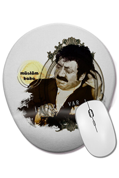 BASKI DÜNYASI Mouse Pad oval Müslüm Baba Müslüm Gürses cu suport pentru înche...