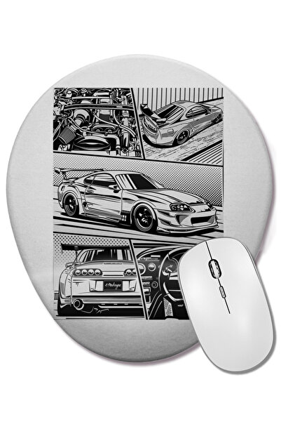 BASKI DÜNYASI Supra Details Οβάλ ποντίκι με υποστήριξη καρπού σε λευκό φόντο