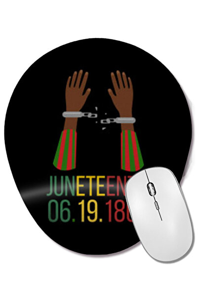 BASKI DÜNYASI Mouse Pad oval Juneteenth GIFS 2021 cu suport pentru încheietur...