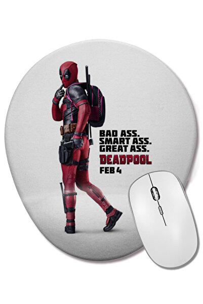 BASKI DÜNYASI Mouse Pad oval Deadpool Badass Smartass Greatass Gluma Amuzantă...