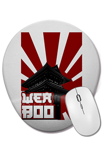 BASKI DÜNYASI Mouse Pad oval Weaboo cu suport pentru încheietura mâinii