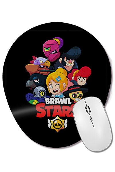 BASKI DÜNYASI Brawl Stars Stars 05 Mouse Pad oval cu suport pentru încheietura mâinii
