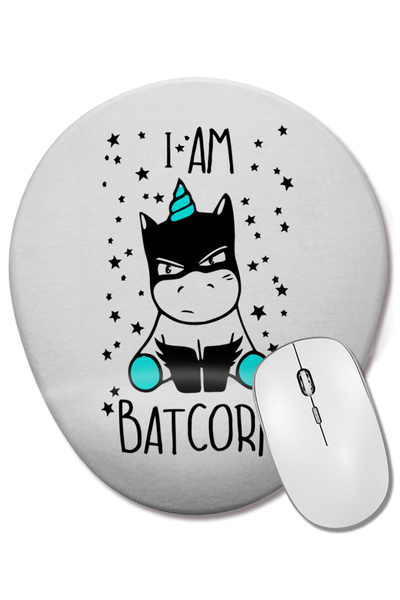 BASKI DÜNYASI Mouse Pad oval Batcorn cu suport pentru încheietura mâinii
