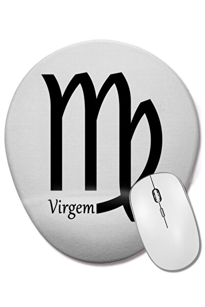 BASKI DÜNYASI Mouse Pad oval Signo Virgem cu suport pentru încheietura mâinii