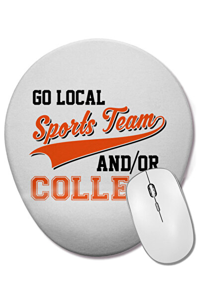 BASKI DÜNYASI Σαρκαστικό οβάλ ποντίκι με υποστήριξη καρπού με στάμπα της ομάδ...