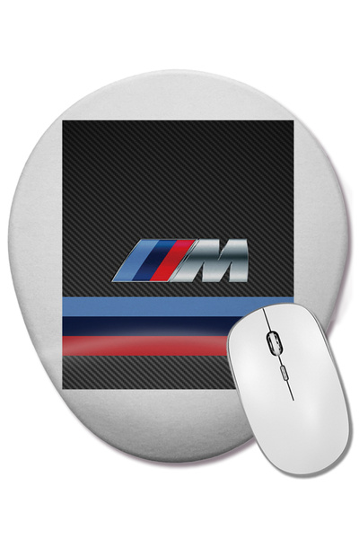 BASKI DÜNYASI Οβάλ ποντίκι ποντικιού Bmw M Power με υποστήριξη καρπού από άνθ...