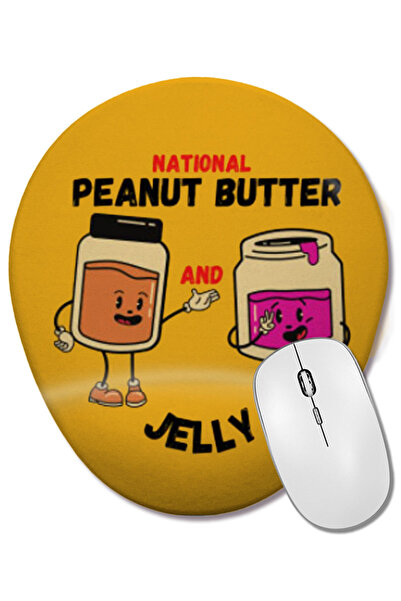 BASKI DÜNYASI Tampă de mouse ovală pentru ziua națională a untului de arahide...
