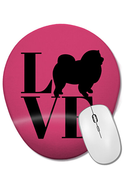 BASKI DÜNYASI Chow Chow Dog Love Chow Chow 01 Οβάλ ποντίκι με υποστήριξη καρπού