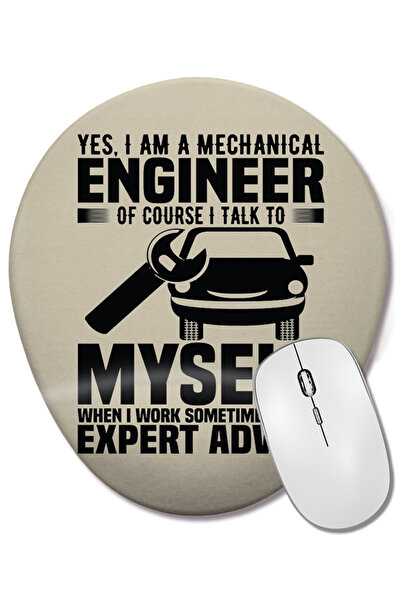 BASKI DÜNYASI Da, sunt inginer mecanic. Mouse pad oval cu suport pentru încheietura mâinii