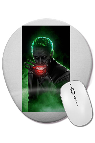 BASKI DÜNYASI Mouse Pad oval Joker 005 cu suport pentru încheietura mâinii