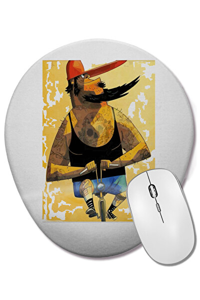 BASKI DÜNYASI Mouse Pad oval pentru fitness pentru băieți cu suport pentru în...