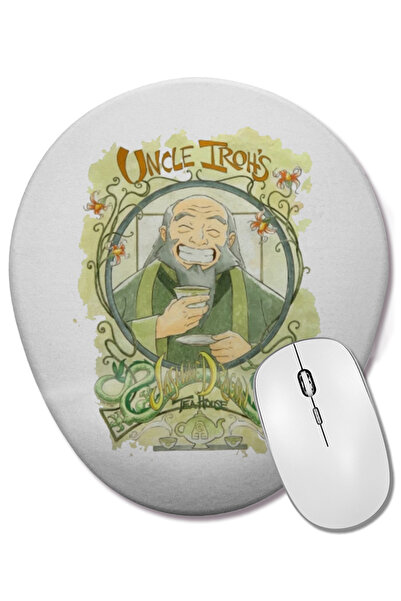 BASKI DÜNYASI Mouse Pad oval cu suport pentru încheietura mâinii, cu ceai de ...