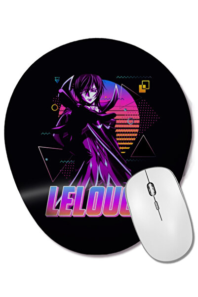BASKI DÜNYASI Mouse Pad oval în stil retro Code Geass Lelouch cu suport pentr...