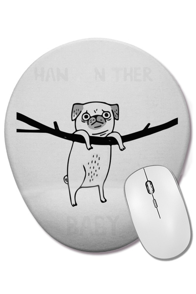BASKI DÜNYASI Οβάλ ποντίκι ποντικιούχου χορού με σχέδιο σκύλου πουγκάκι με στ...