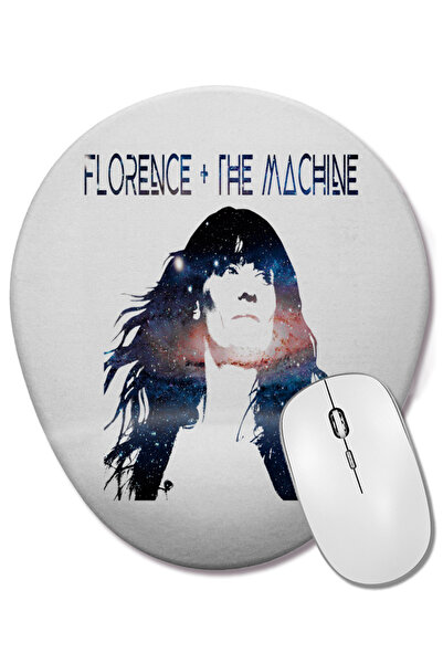 BASKI DÜNYASI Florence The Machine Mouse Pad oval cu suport pentru încheietura mâinii
