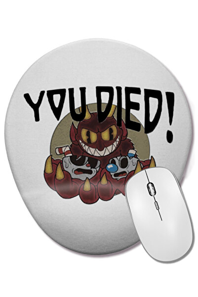 BASKI DÜNYASI Cuphead 02 Οβάλ ποντίκι με υποστήριξη καρπού