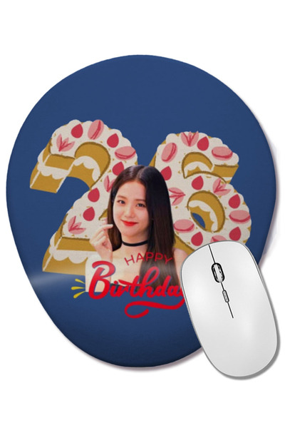 BASKI DÜNYASI La mulți ani, Jisoo Blackpink 2022 Mouse Pad oval cu suport pen...